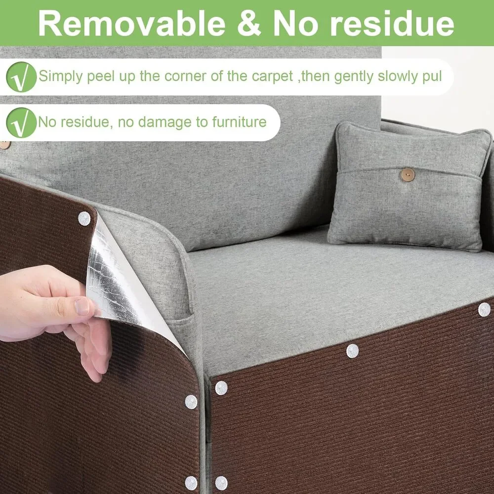 Self-Adhesive Cat Scratching Mat | Trimmable Couch & Furniture Protector